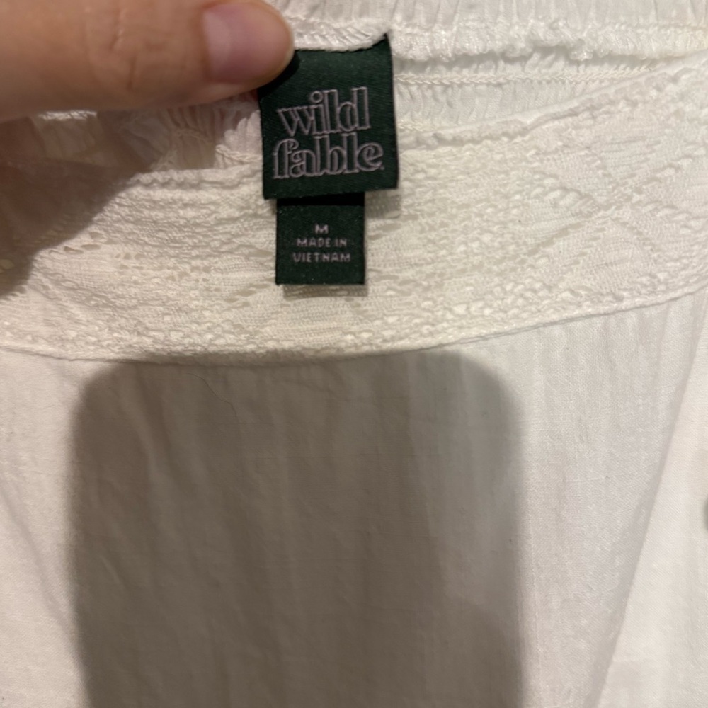 Wild Fable White linen babydoll dress - Picture 4 of 5